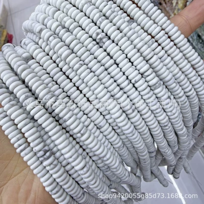 White Crystal Abacus Beads Spacer: Zərgərlik ara hissələri - natural-white-pine-26mm