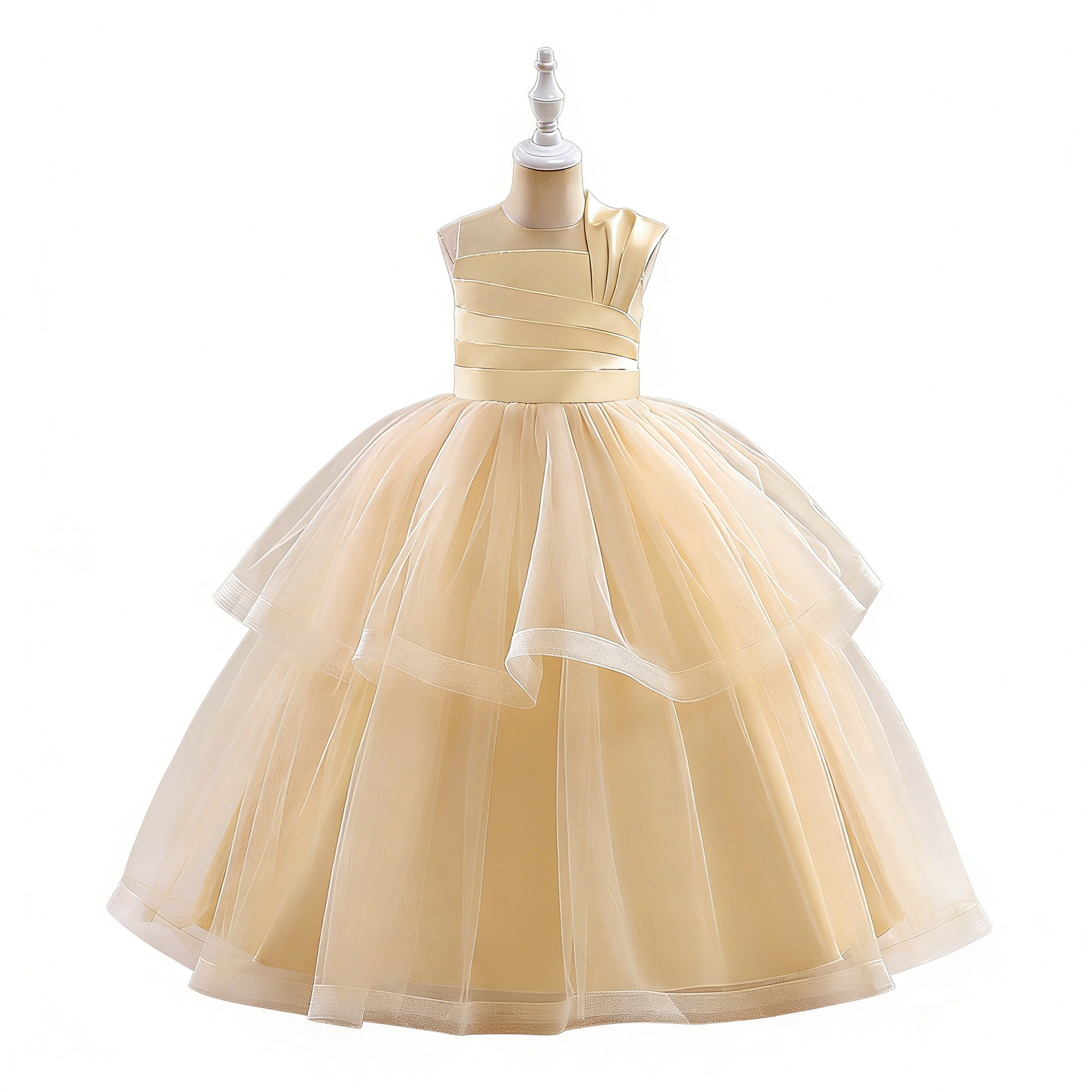 Vestidos formales para niñas de estilo europeo y americano, vestidos de boda para niñas, vestidos largos para presentaciones de piano, vestidos tutú de boda.
