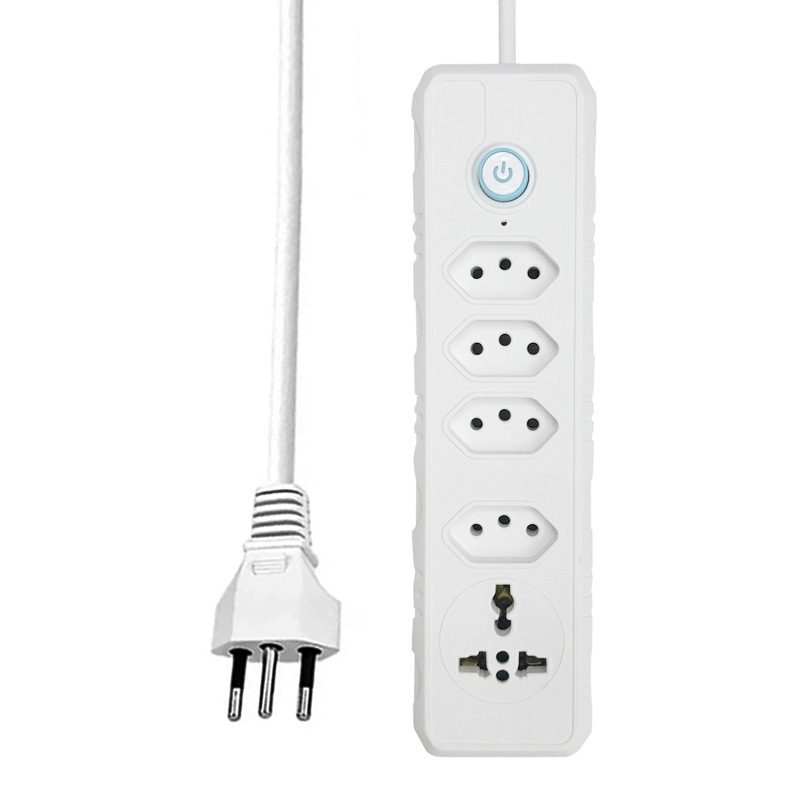 Comercio exterior enchufe mayorista nuevo 5 - bit multifuncional brasileño agujero universal fila con interruptor de conector de conector de placa doméstica