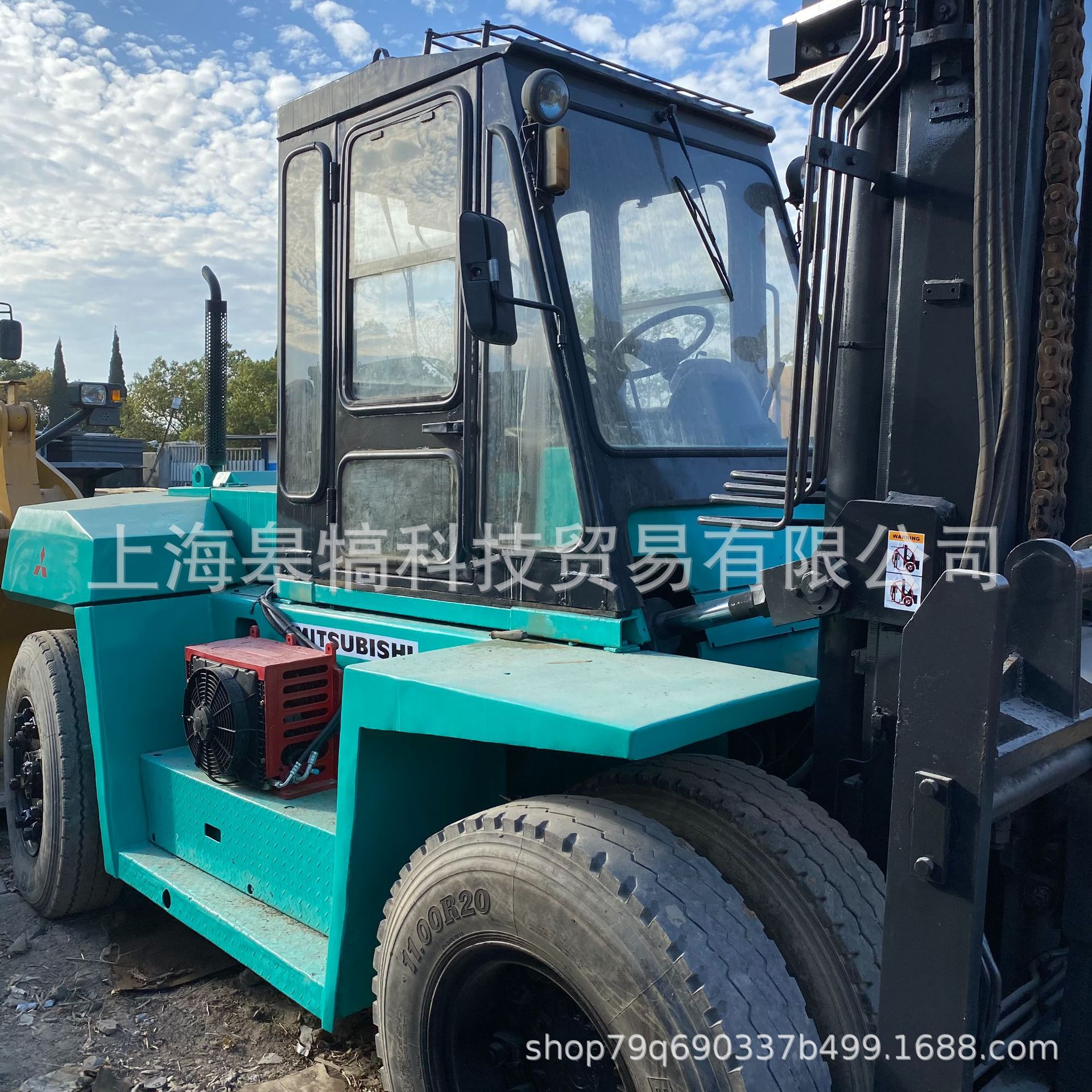 二手叉车 三菱12吨叉车 日本原装12吨大型叉车 电动轮胎出口