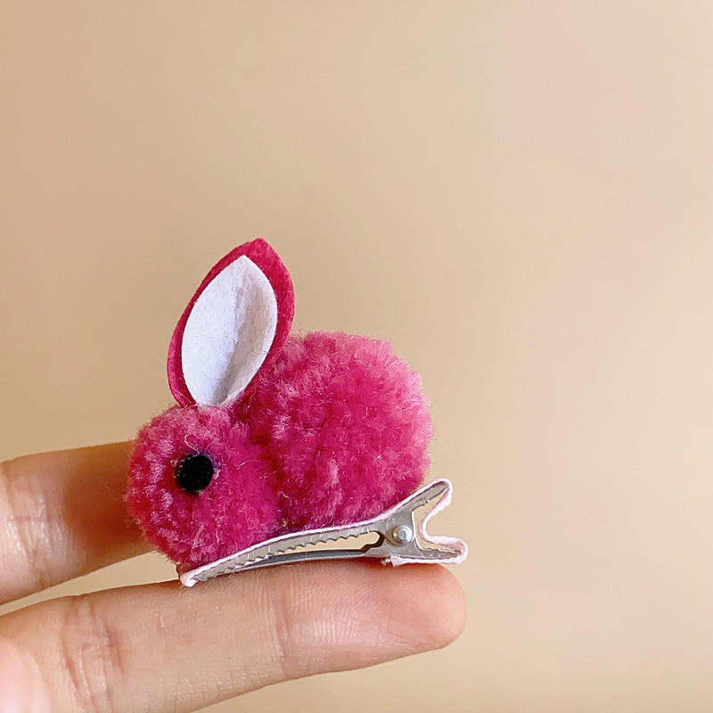 Cute, Sweet, Korean Style Style Cute Sweet Korean Style Women's Rabbit Mouth Alloy Plush Hair Clip