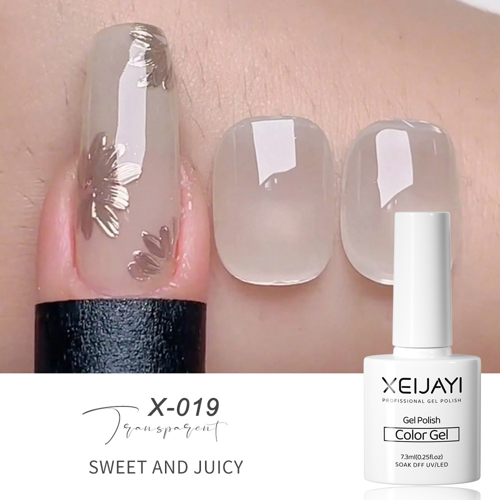 Juego de Esmalte de Uñas Gel Traslúcido de Verano de 5 Colores Secado Rápido