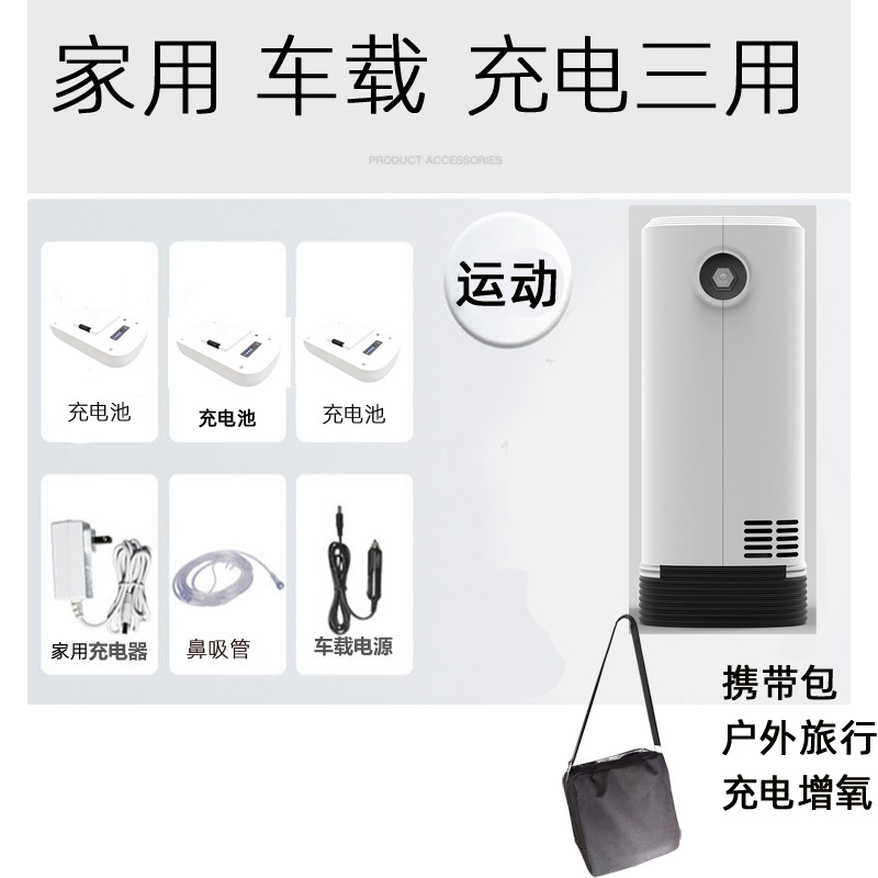 Plateau travel car charging oxygen booster oxygen supply oxygen generator oxygen machine car oxygen bar air purifier