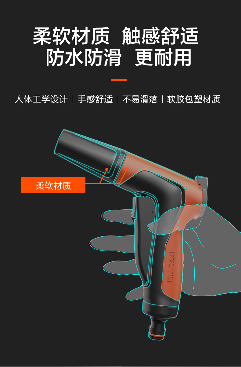 Yili High Pressure Car Washer Water Gun Household Water Gun Connector Car Wash Water Pipe Hose Set Nozzle Watering Tool