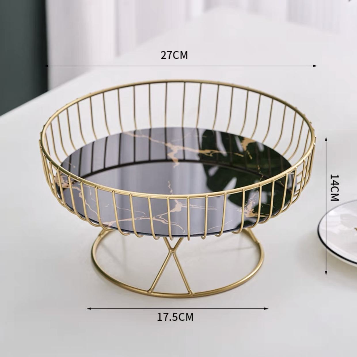 Nórdico plato de fruta Placa de exhibición de vidrio simple sala de estar mesa de café hogar pastel creativo postre merienda plato