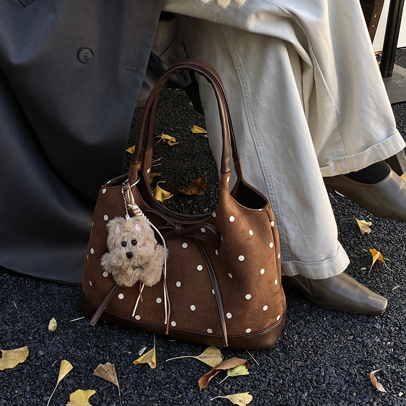 Trendy Polka Dot Large-Capacity Bag for Women 2025 New Model Versatile Shoulder Underarm Bag Casual Handbag Tote Bag Trendy Polka Dot Large-Capacity Bag for Women 2025 New Model Versatile Shoulder Underarm Bag Casual Handbag Tote Bag