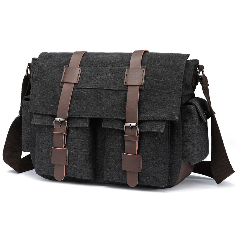 Suministro directo de fábrica transfronterizo retro casual hip hop moda ordenador hombro moda hombres crossbody bolsa de mensajero multifuncional