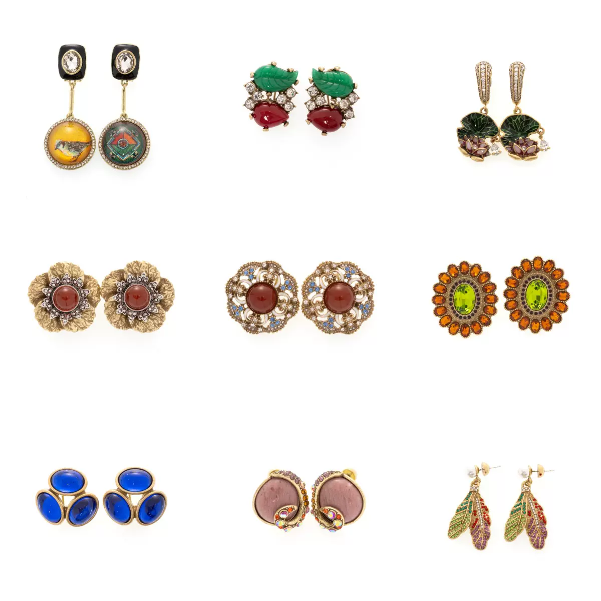 中古跨境时尚创意小众设计复古耳饰套装组合厂家批发女款大气耳钉