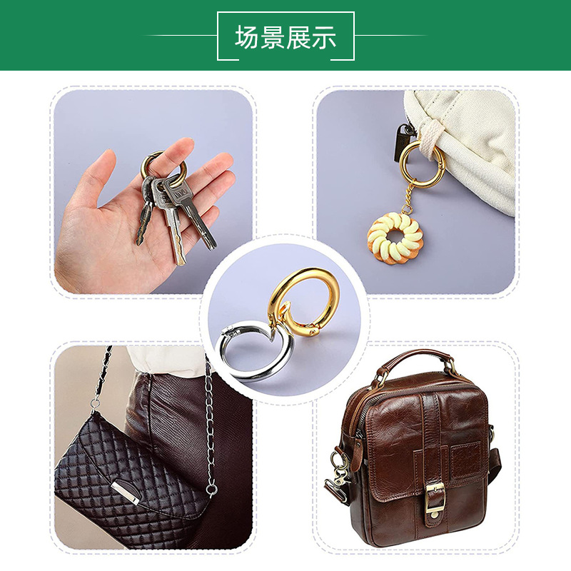 Círculo de libro transfronterizo anillo de libro anillo de apertura anillo de hojas sueltas de bricolaje de metal anillo de libro redondo tarjeta de papel escritorio de mano calendario tarjeta de almacenamiento anillo de tarjeta