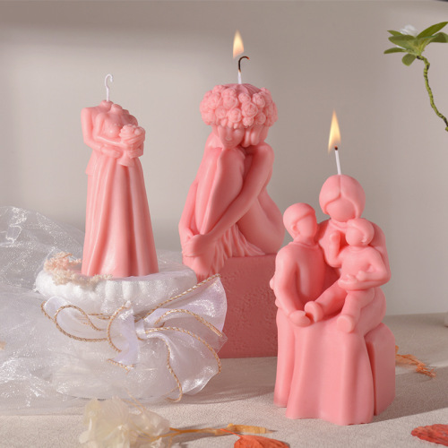 Sanxin Valentine's Day Aroma Candle Silicone Mold, Handmade Creative Wedding Favors & Gypsum Decorative Molds