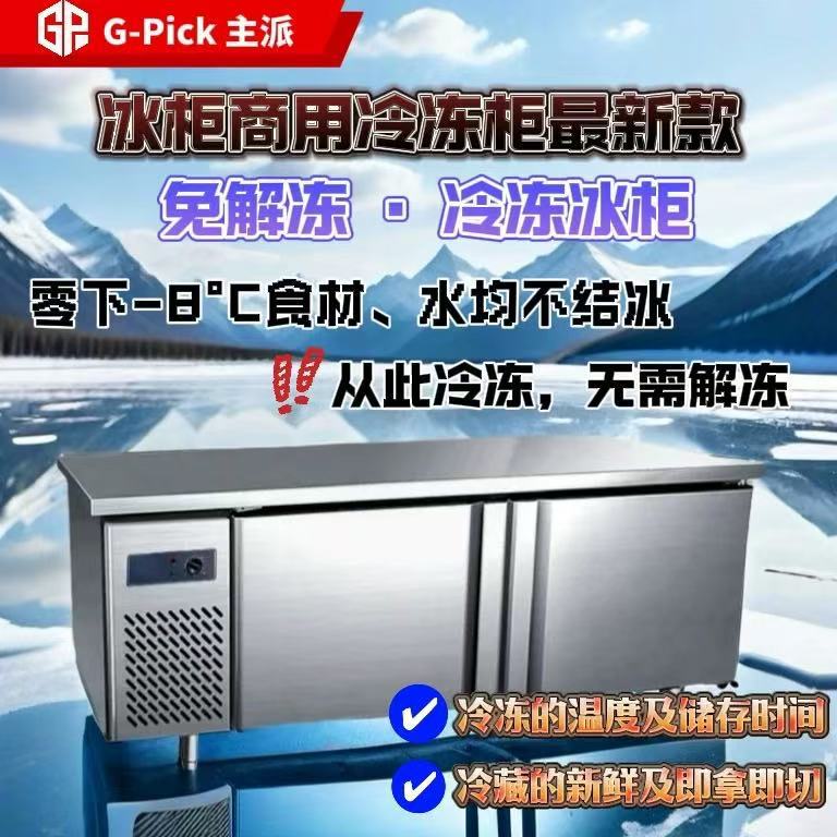 Mainstream [Commercial Freezer] No-Thaw Magic Freezer Freezing at -8 Degrees Celsius Freezer Refrigerator
