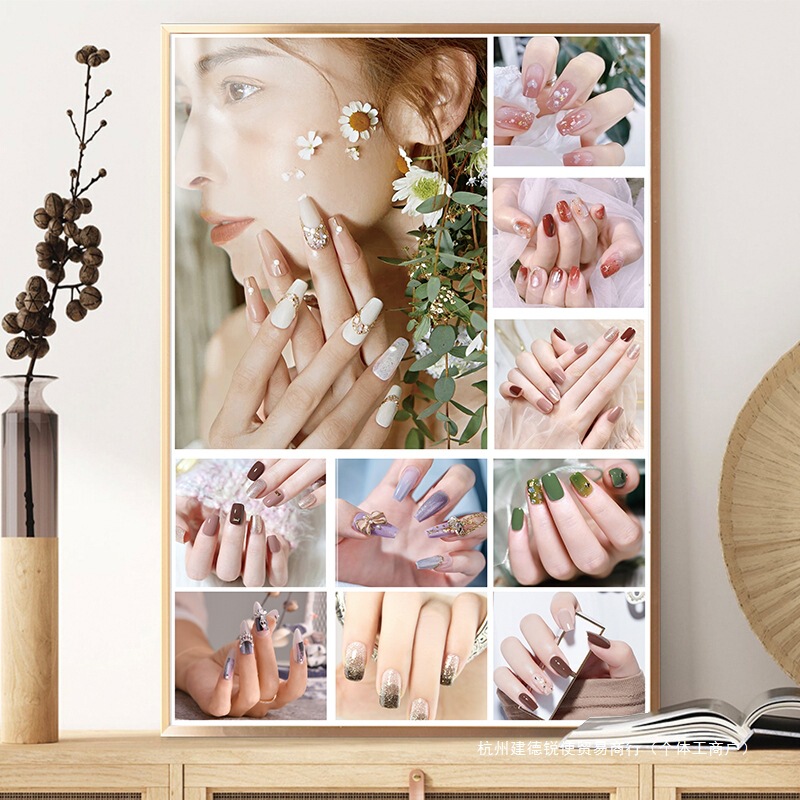 Nail Salon Wall Decoration Nail Art Poster Nail Salon Atmosphere Decoration Hanging Painting Eyelashes Promotional Picture Advertising Sticker