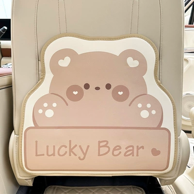 Multi-Functional Storage Car Supplies, Chair back anti-kick pad - fat-bear-three-dimensional-anti-kick-pad