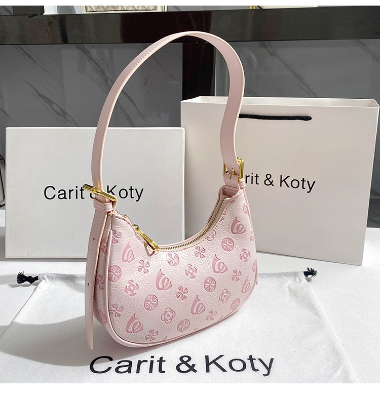 Dames schoudertas crescent roze voor zomerse stijlen_voghion.com