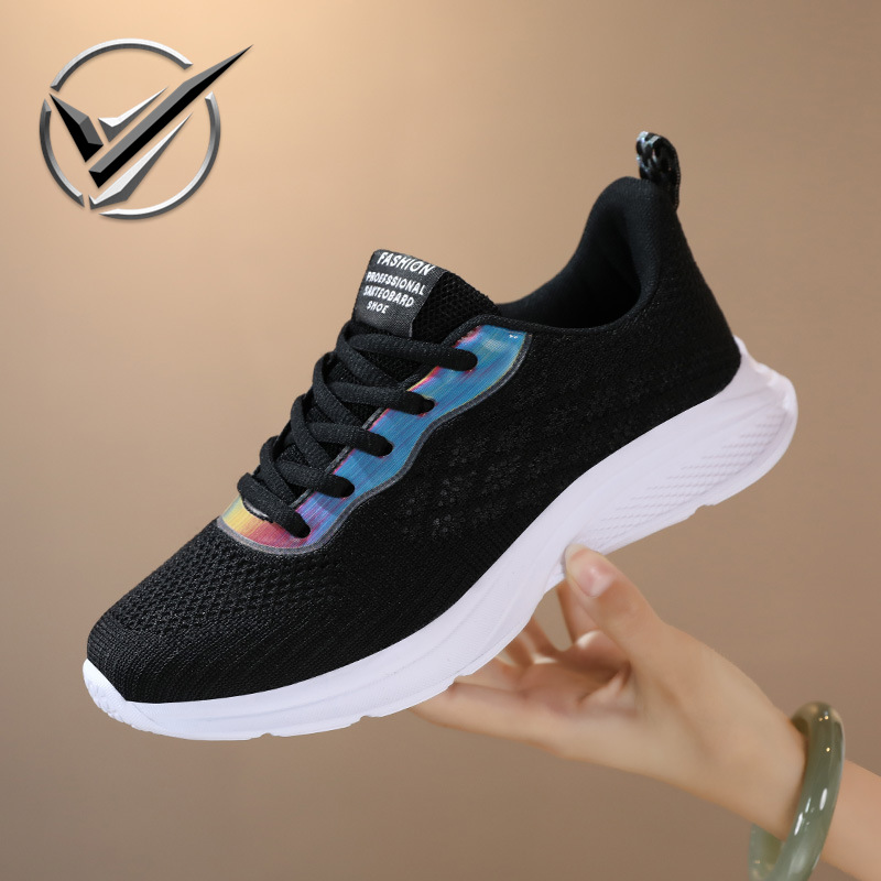 goods in stock wholesale Women's Shoes Cross border Large Breathable fabric gym shoes light soft sole leisure time mom square dance shoes
