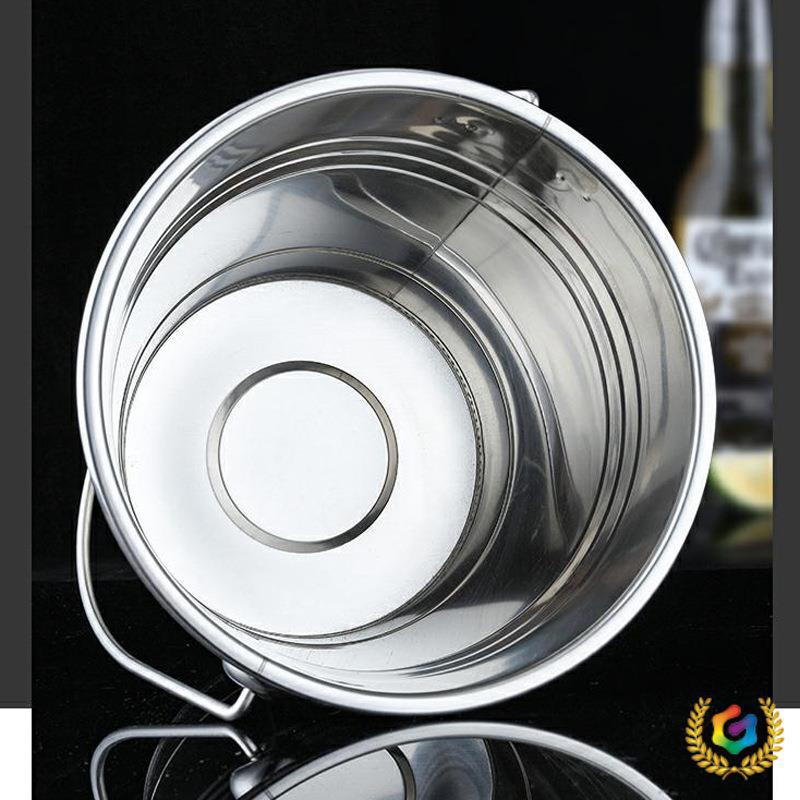 ✅加厚不锈钢冰桶手提啤酒桶酒吧KTV冰粒桶红酒桶小水桶派对香槟