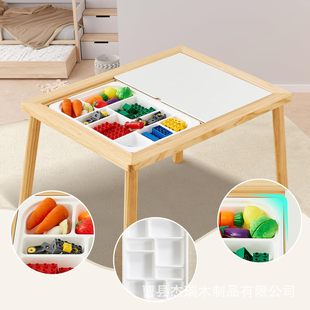Wooden Children's Sand and Water Table Solid Wood Children's Building Blocks Educational Assembly Toys Sensory Table Baby Toys Tax Sand Table