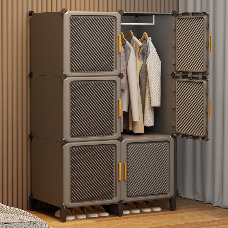 Bedroom Wardrobe Household Simple Assembly Storage Cabinet Rental House Economical Strong and Durable Storage Cabinet Wardrobe