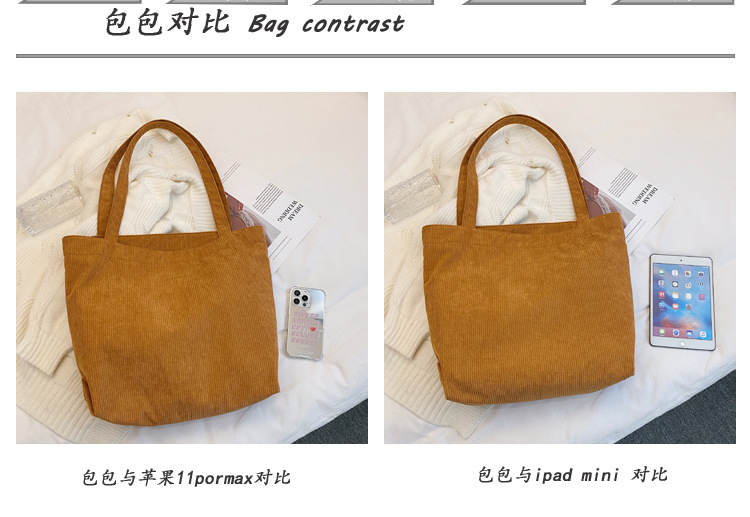 Fashion Personality Shoulder Bag New Canvas Casual Handbag Simple Fashion Bag display picture 32