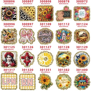 跨境闪粉卡通亚克力配件树脂diy饰品配件贴片发夹发卡GT-J-300806