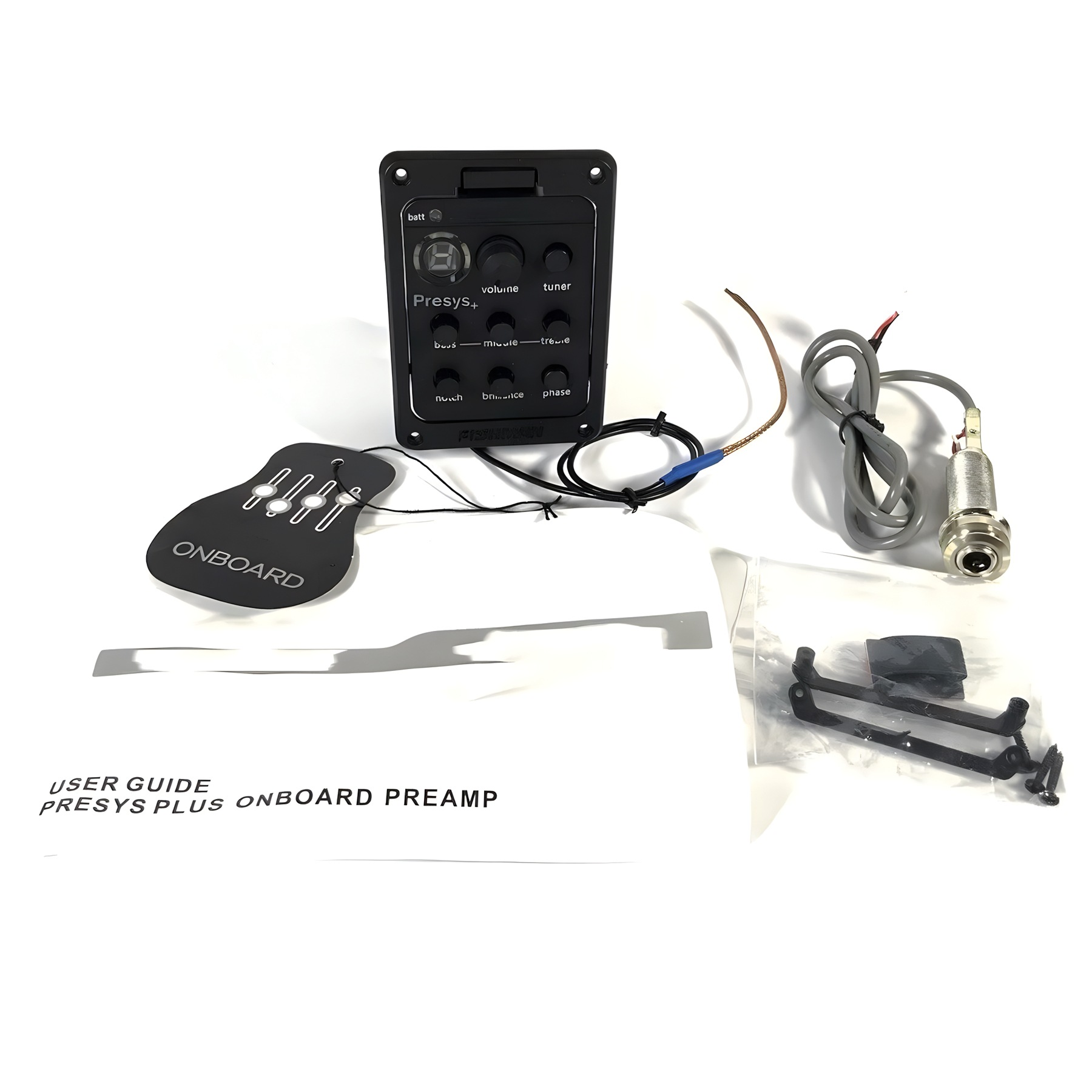 Ecualizador para guitarra acústica compatible con Fishman Presys+, sistema de pastilla con control de tono y volumen