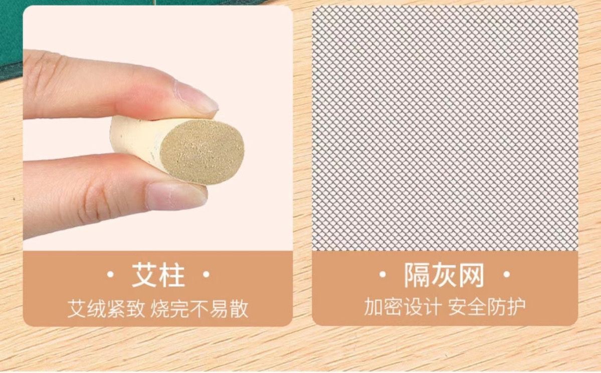 Wooden Moxa Box Moxibustion Jar Full Body Warming Tool with 54 Moxa Sticks for Home Waist and Belly Use key features