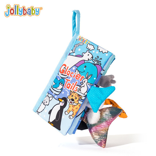 Jollybaby Animal Tail Cloth Book Collection Enlightenment Early Education Cloth Book Infant Toy Baby Cloth Book Wholesale