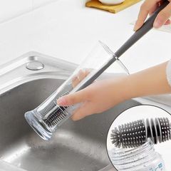 Wholesale Price 360-degree no-blind-spot Cleaning Cup Brush Food Grade Silicone Brush Bottle Gaps Cleaner Kitchen Home Use Cup Brush