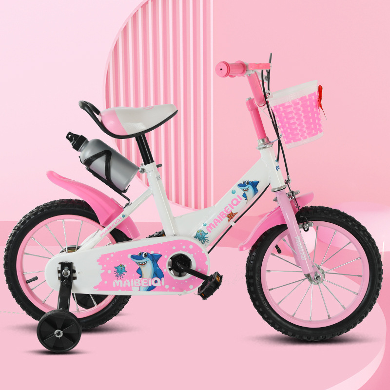 Bicicletas infantiles de 12 - 16 pulgadas, niños y niñas de 3 - 8 años de acero al carbono ligero con ruedas auxiliares, bicicleta infantil
