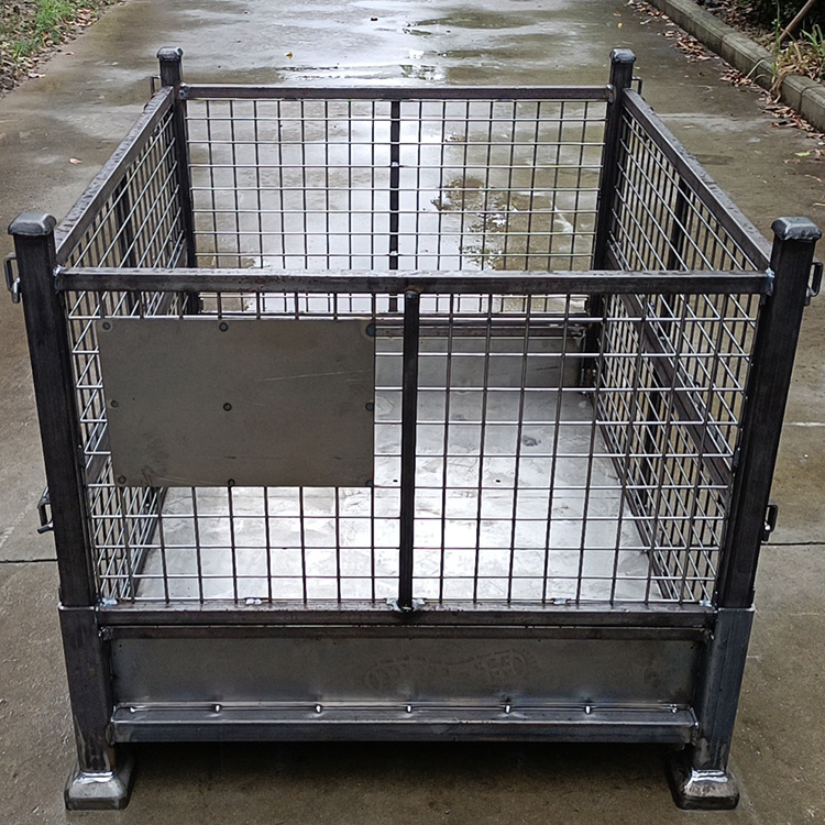 喷塑仓储笼批发 仓储设备厂家直供折叠式方管网格料箱