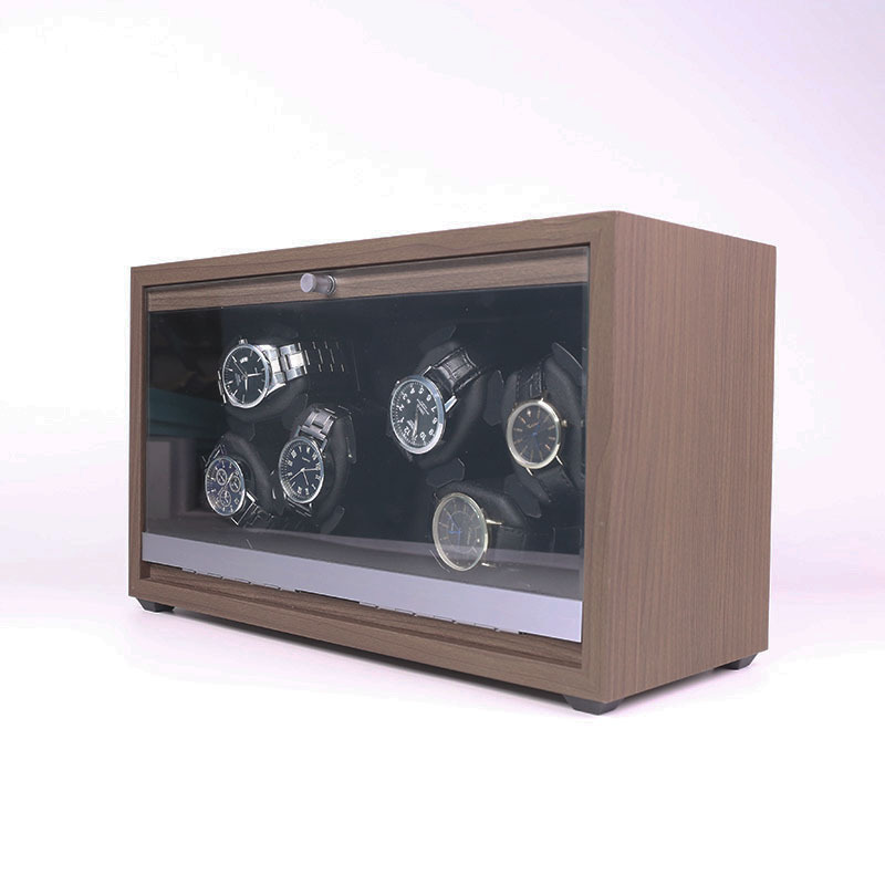 Madera con patrón de nogal negro, 6 metros, agitador automático, 2 juegos, 3 metros, caja de reloj mecánica eléctrica con estampado de carbono