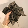 23# gray bow lace square scarf circle-22cm