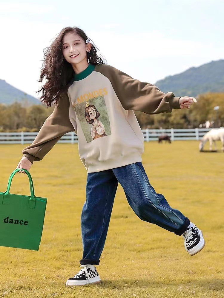 Kinderkleidung, Hoodie, 2023 neuer Stil, Western-Stil, mittelgroße und große Frühlingsstile, Herbst und Winter für Kinder_voghion.com