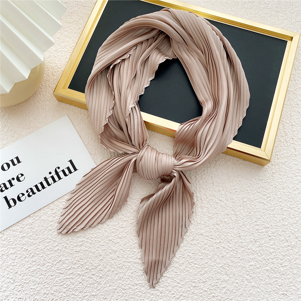 Women's Gender Women's Casual Simple Style Solid Color Satin Silk Scarf