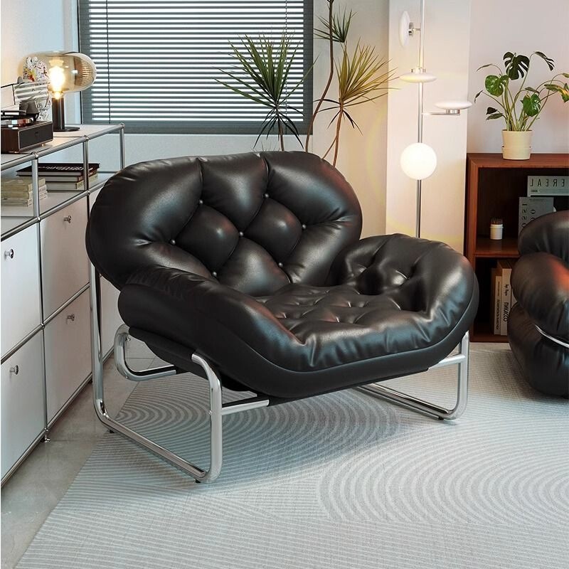 Lazy Sofa for Home Use, Suitable for Lunch Break, Living Room, Leisure, Single Sofa Chair, Bedroom, Small Apartment, Balcony, Vintage Style Chair Lazy Sofa for Home Use, Suitable for Lunch Break, Living Room, Leisure, Single Sofa Chair, Bedroom, Small Apartment, Balcony, Vintage Style Chair