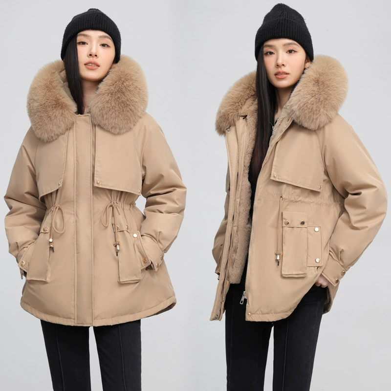 Пуховая хлопчатобумажная одежда женская зимняя 2024 новая корейская версия свободного щука