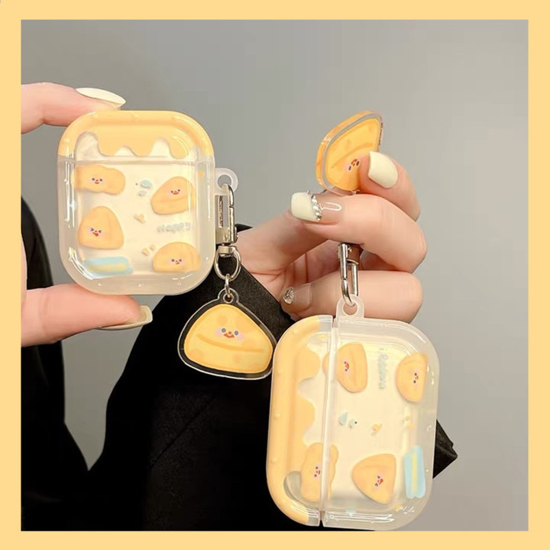 Funda protectora para auriculares AirPods Pro 3, diseño de queso amarillo, marco de fotos, compatible con Pro 2/3, con ranura para tarjetas.