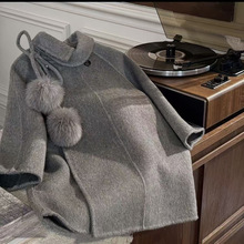 女童毛呢大衣2025新款时髦外套儿童公主风外穿爆款双面绒