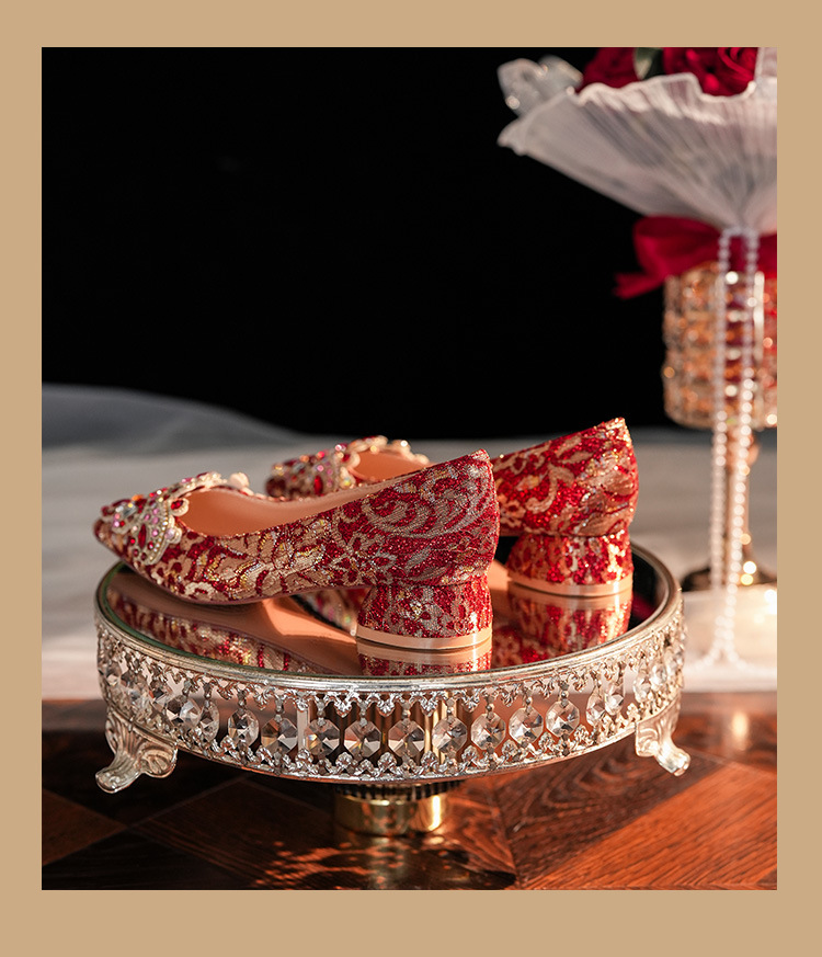 3333F-007 Scarpe da donna con tacco basso, punta a punta, in raso, comode, per damigelle d'onore, da sposa e feste_voghion.com