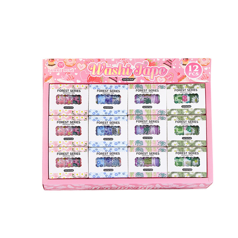 Y cinta de papel 5 envuelto en el viento ins pequeña cinta fresca de la cuenta manual de bricolaje hecha a mano material básico pegatinas decorativas