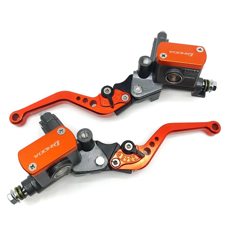 Universal modified hydraulic brake master cylinder for motorcycles and electric bikes with six-speed adjustable handle and power-off switch