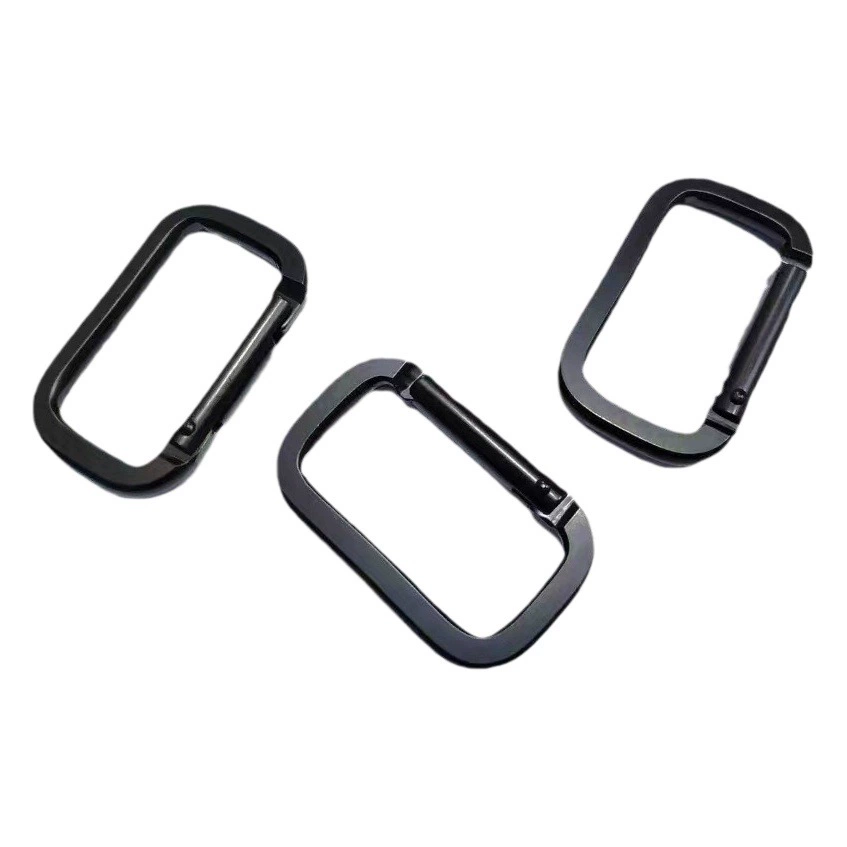 Производители в наличии Высококачественная прямоугольная пряжка из алюминиевого сплава для альпинизма электрофорез квадратная пряжка для альпинизма маленький размер универсальная подвесная пряжка