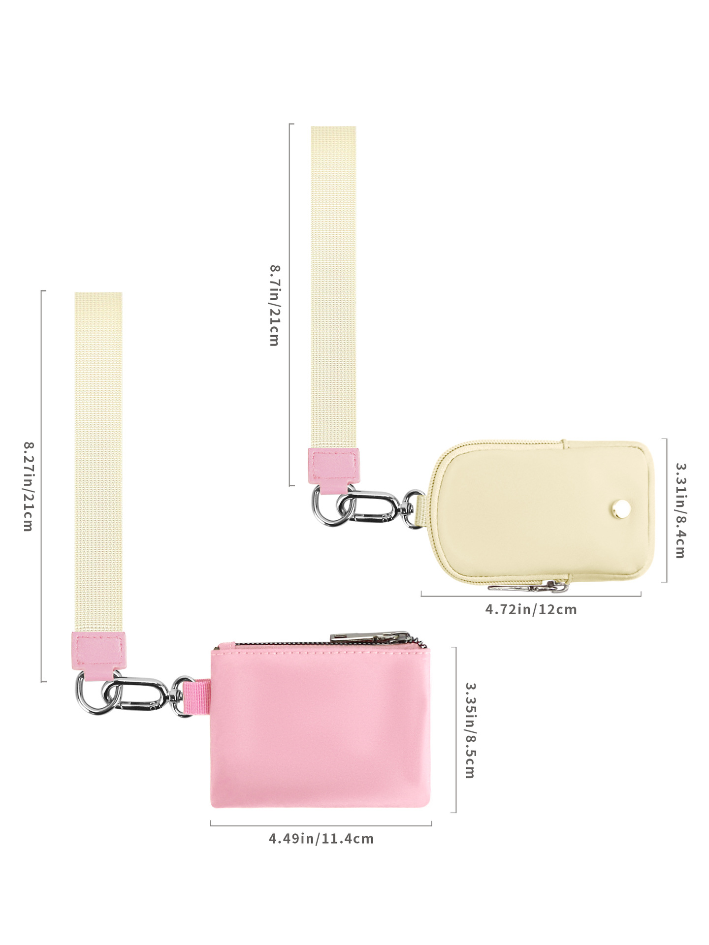 82g Weight Polyester Lining Material Zipper Closure Type Coin Purse Bags Type 1 Piece Quantity Daily Occasion Nylon Material Solid Color Pattern All Seasons Season Unisex Gender Simple Style Style Semicircle Shape Pink + White Black Black Gray Nylon Solid Color Semicircle Clutches 6