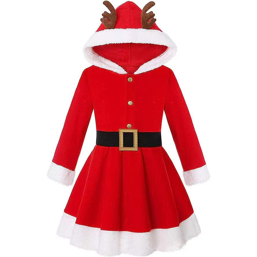 Christmas Cartoon Style Cute Antlers Cloth Party Christmas Dress display picture 1