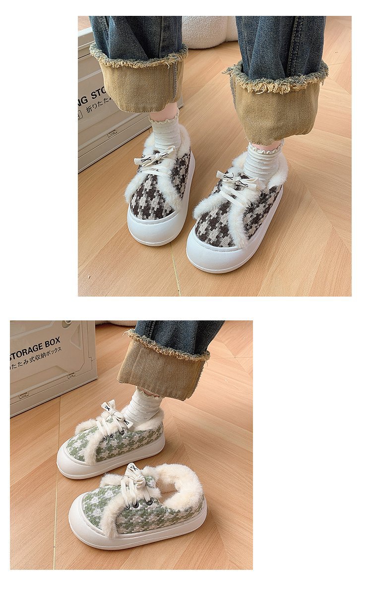 Warm Women's Snow Boots With Thick Sole And Anti-slip Grip_voghion.com