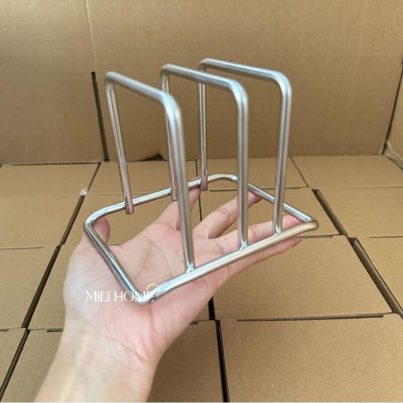 特价加厚不锈钢双格砧板架厨房加粗菜板锅盖收纳架现代简约置物架|undefined