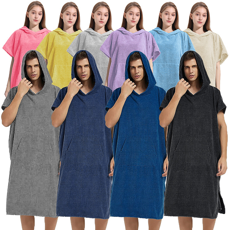 Amazon Microfiber Hooded Poncho Bath Towel Quick-Dry Diving Swimming Beach Surfing Men's and Women's Changing Bathrobes Amazon Microfiber Hooded Poncho Bath Towel Quick-Dry Diving Swimming Beach Surfing Men's and Women's Changing Bathrobes