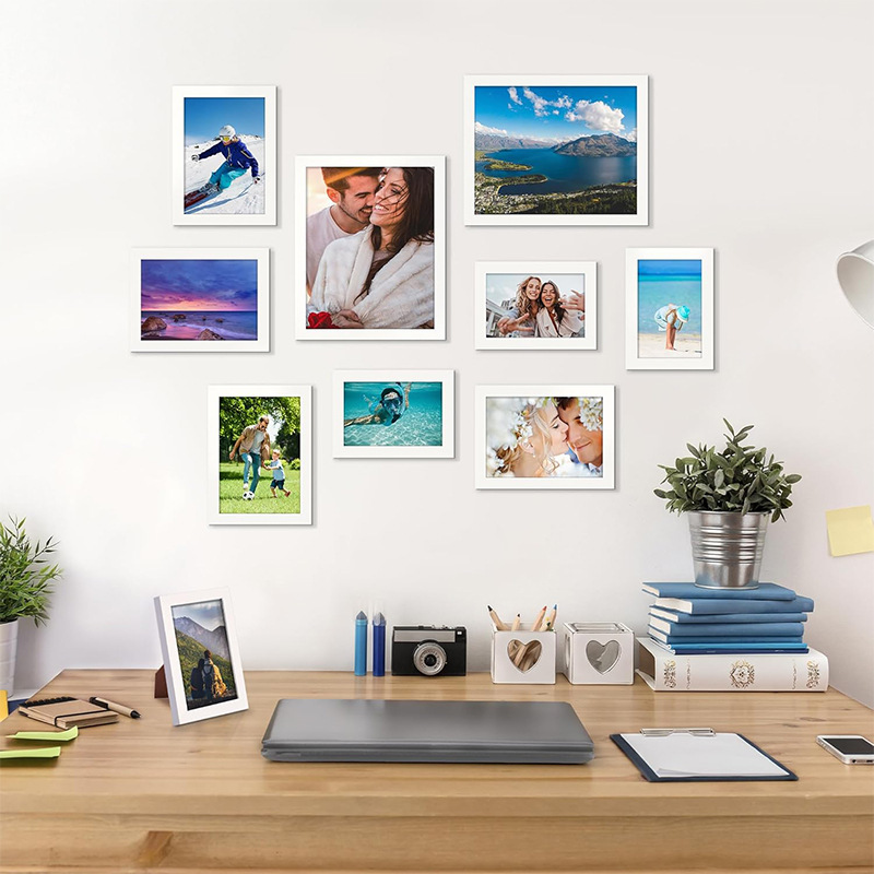 Amazon 8X10, 5x8inch Piece Photo Frame Collage Wall Decoration Family Photo Gallery Frame Set Wall Hanging