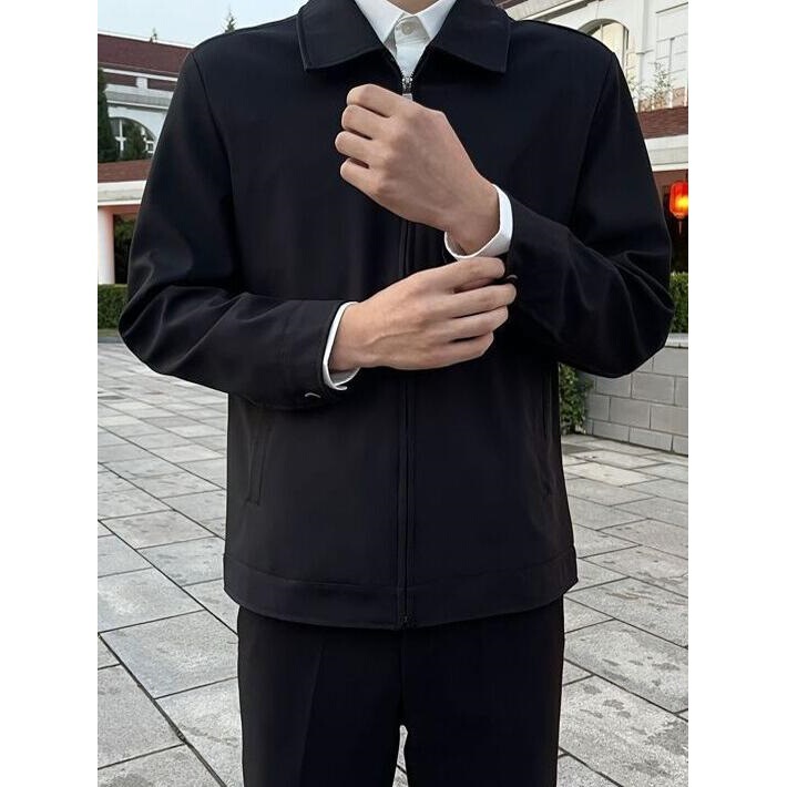 厅里厅气行政夹克男中年公务员cleanfit外套男秋冬款成熟稳重男装|undefined