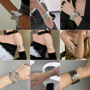 Cross-border hot ins style metal bracelet light luxury bracelet European and American niche jewelry wholesale Internet celebrity brings goods